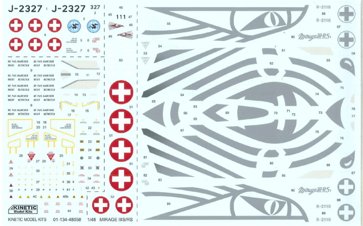 [���ܼ�] CNK48058 [Kinetic] CNK48058 1/48 Mirage III S/RS Swiss Armed Forces