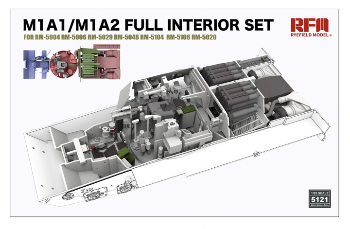 [ܼ] CRM5121 [RFM] CRM5121 1/35 M1A1/M1A2 Abrams Tank Full Interior Set