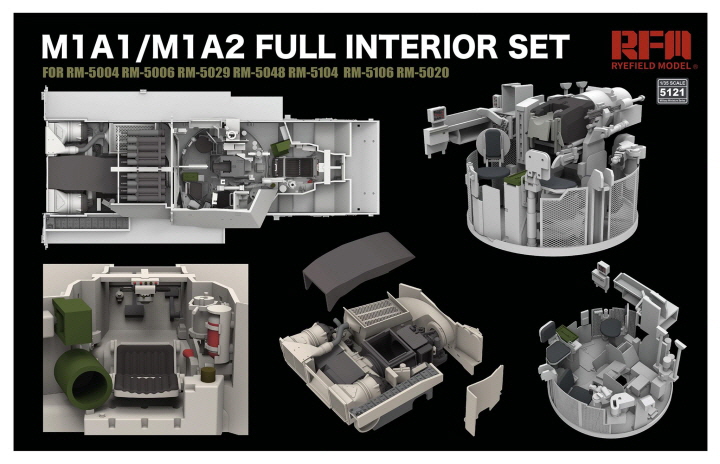 [ܼ] CRM5121 [RFM] CRM5121 1/35 M1A1/M1A2 Abrams Tank Full Interior Set