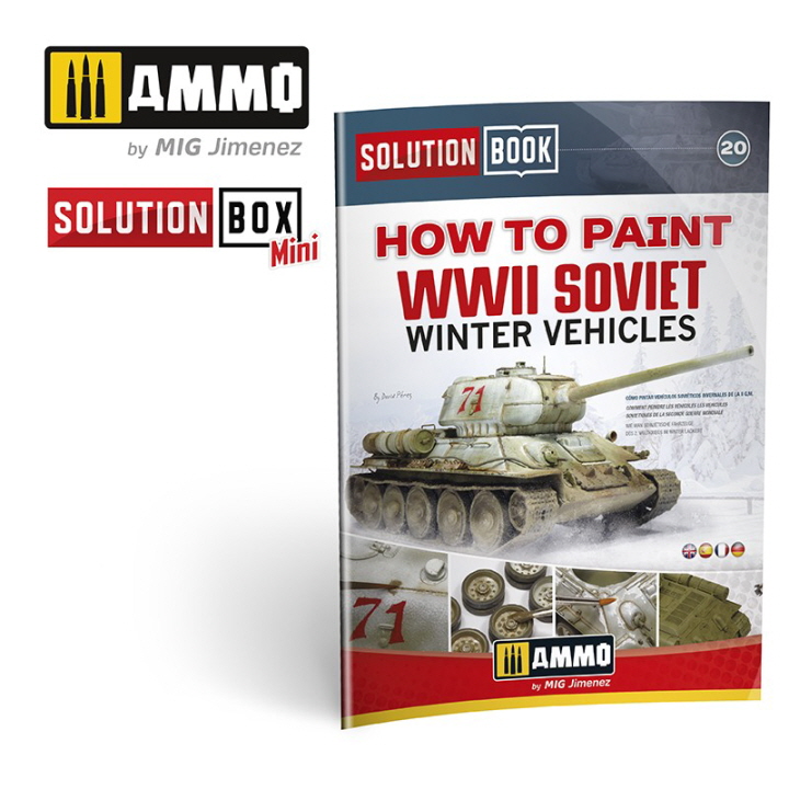[ܼ] CG6603 [MIG AMMO] CG6603 SOLUTION BOOK 20-How to Paint WWII Soviet Winter Vehicles-English,Spanish,France,Deutsch