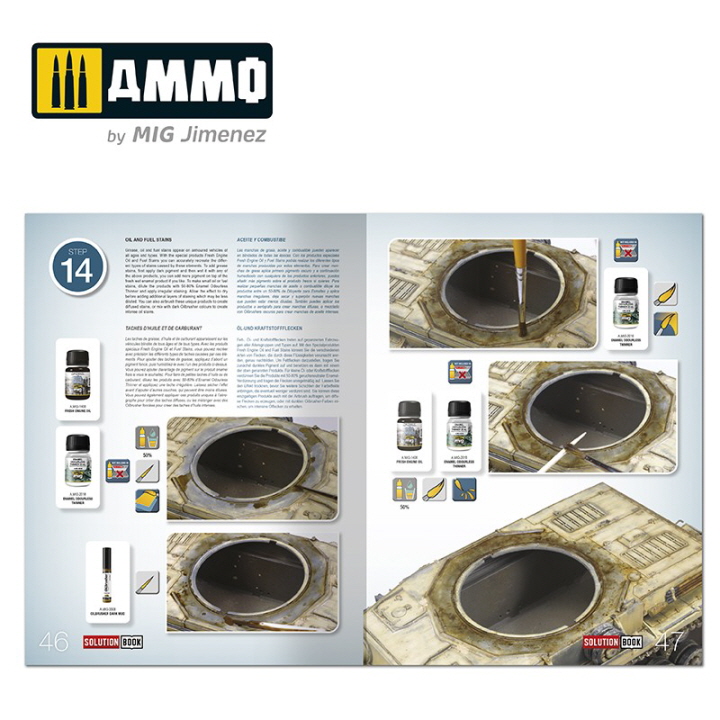 [ܼ] CG6602 [MIG AMMO] CG6602 SOLUTION BOOK 19-How to Paint WWII German D.A.K.Vehicles-English,Castellano,France,Deutsch