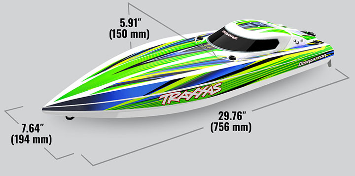 [ܼ] CB106064-4 GRN [Traxxas] CB106064-4 GRN DISRUPTOR RACE BOAT 4S VXL - (͸/ )