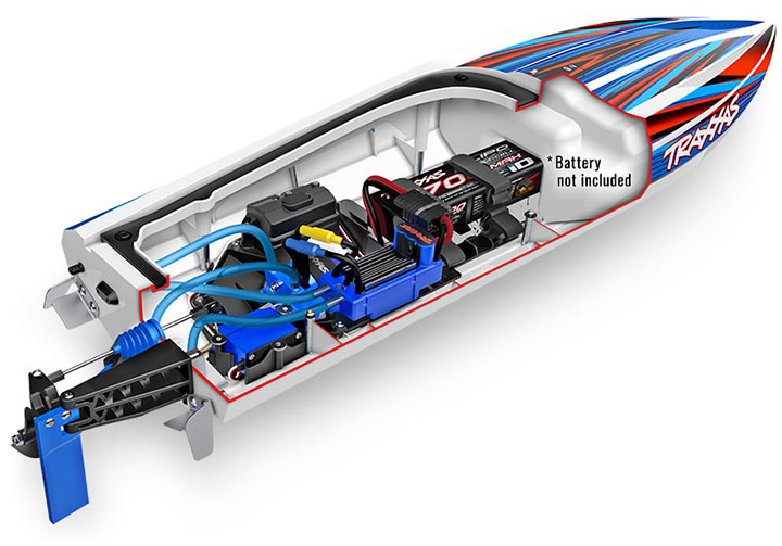 [ܼ] CB106064-4 Blue [Traxxas] CB106064-4 Blue DISRUPTOR RACE BOAT 4S VXL - (͸/ )