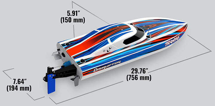 [ܼ] CB106064-4 Blue [Traxxas] CB106064-4 Blue DISRUPTOR RACE BOAT 4S VXL - (͸/ )