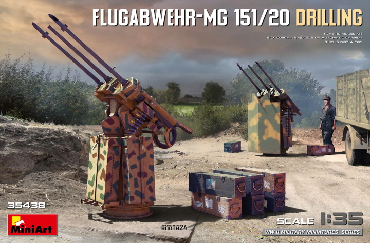 [���ܼ�] BE35438 [Miniart] BE35438 1/35 Flugabwehr-MG 151/20 Drilling