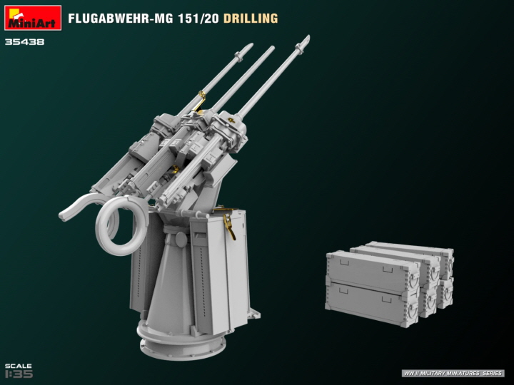 [���ܼ�] BE35438 [Miniart] BE35438 1/35 Flugabwehr-MG 151/20 Drilling