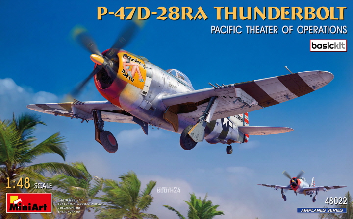 [ܼ] BE48022 [Miniart] BE48022 1/48 P-47D-28RA Thunderbolt Pacific Theater of Operations-Basic Kit