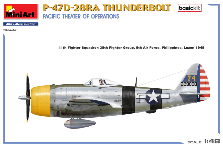 [ܼ] BE48022 [Miniart] BE48022 1/48 P-47D-28RA Thunderbolt Pacific Theater of Operations-Basic Kit