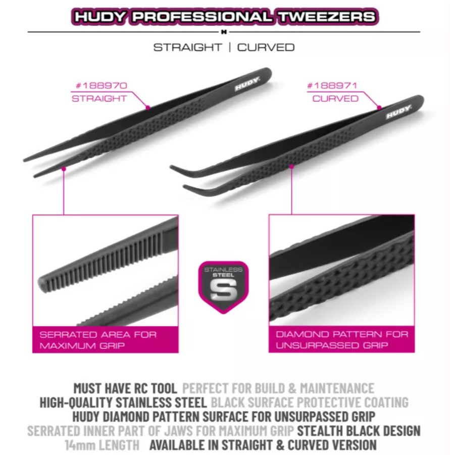 [���ܼ�] 188970 [HUDY] Professional Tweezers Curved