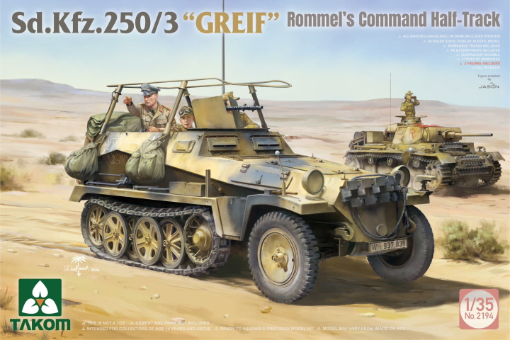 [ܼ] BT2194 [Takom] BT2194 1/35 Sd.Kfz.250/3 GREIF Rommels Command Halftrack