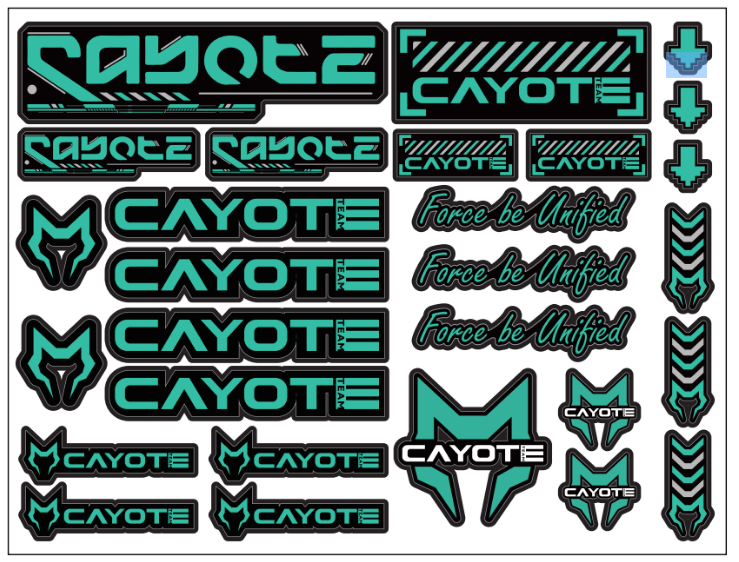 [���ܼ�] CA-CLDCB [CAYOTE] [CA-CLDCB] racing clear Decal B type 1PCS