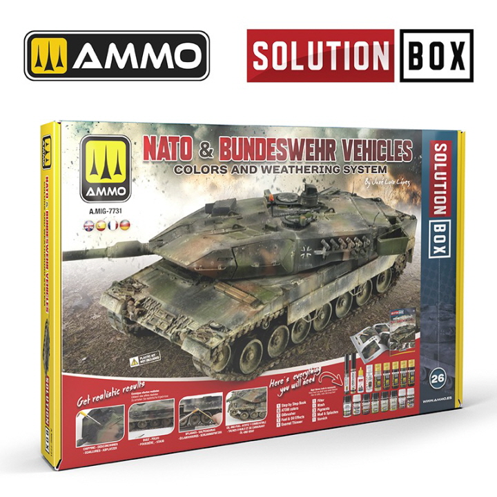 [ܼ] CG7731 [MIG AMMO] CG7731 SOLUTION BOX26&8211;NATO&BUNDESWEHR Vehicles-Colors,Weathering