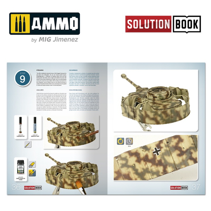 [ܼ] CG6527 [MIG AMMO] CG6527 How to Paint WWII German Mid-War Vehicles SOLUTION BOOK 21 (Multilingual Book)