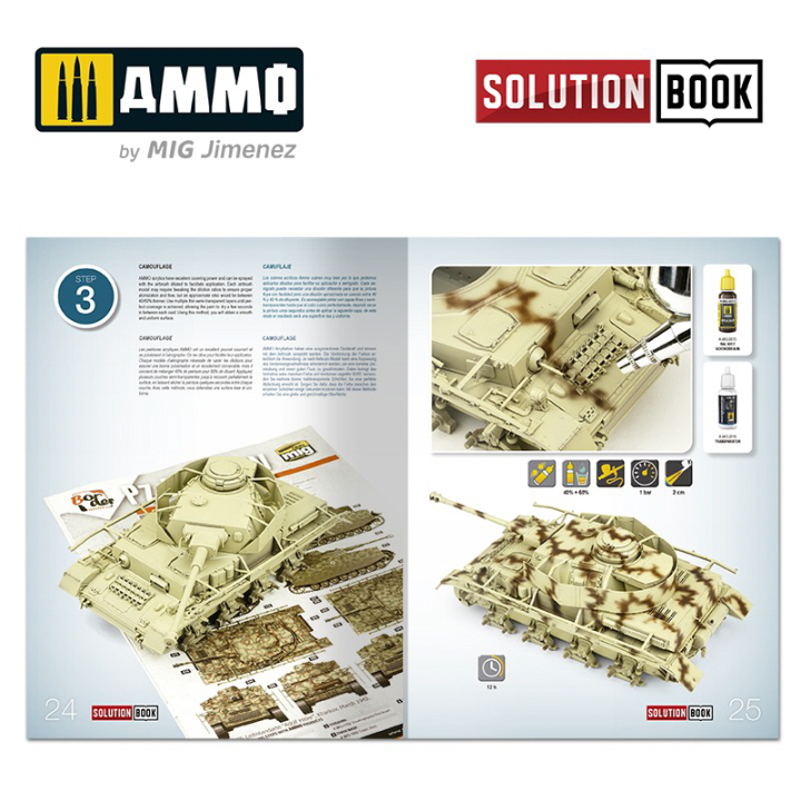 [ܼ] CG6527 [MIG AMMO] CG6527 How to Paint WWII German Mid-War Vehicles SOLUTION BOOK 21 (Multilingual Book)