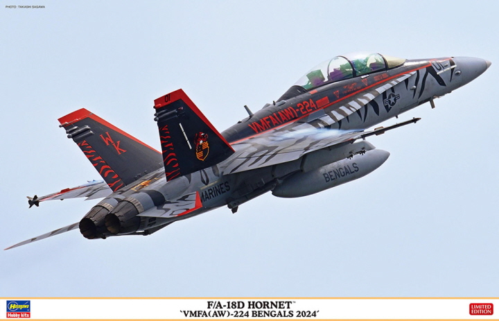 [���ܼ�] BH07545 [Hasegawa] BH07545 1/48 F/A-18D Hornet VMFA(AW)-224 Bengals 2024