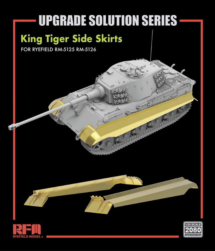 [ܼ] CRM2080 [RFM] CRM2080 1/35 Side Skirt Upgrade Parts Set for King Tiger (for RFM5125 & RFM5126) (