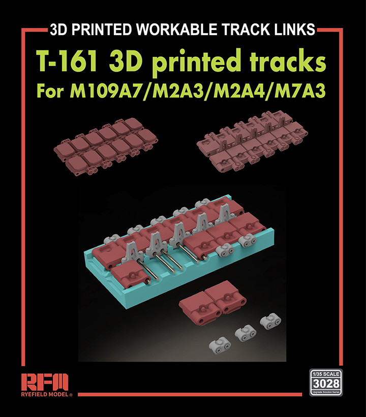 [ܼ] CRM3028 [RFM] CRM3028 1/35 T-161 Workable Track Links Set for M109A7/M2A3/M2A4/M7A3 (3D printed)