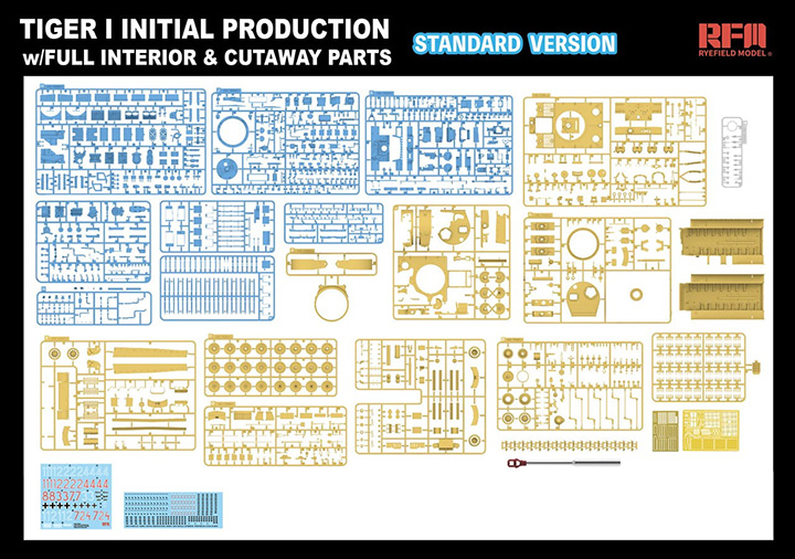 [���ܼ�] CRM5130 [RFM] CRM5130 1/35 TIGER I Initial Production w/Full Interior-Cutaway Parts-Standard Version
