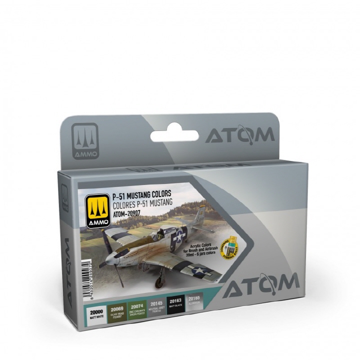 [ܼ] CG20907 [MIG AMMO] CG20907 ATOM P-51 MUSTANG colors Set
