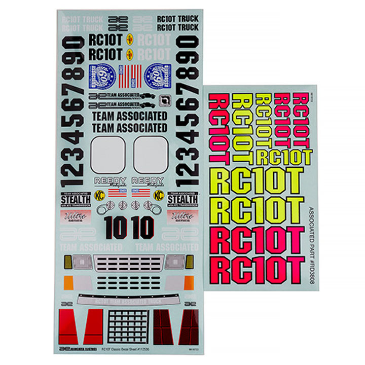 [ܼ] AA7860 [TEAM ASSOCIATED] AA7860 RC10T Decal SheetRC10T Decal Sheet Set