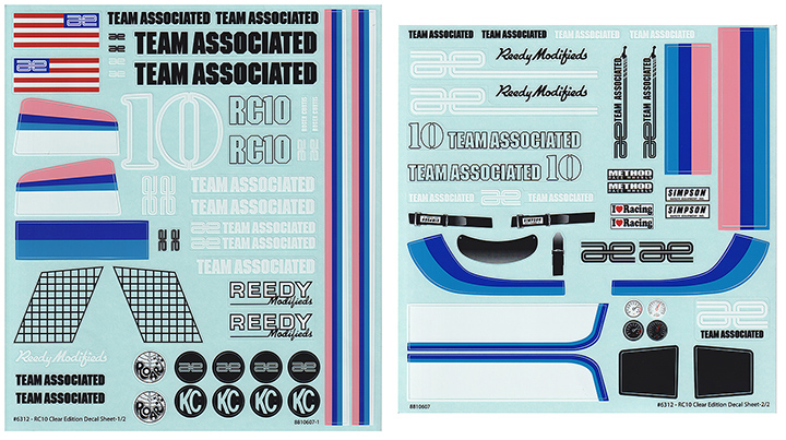 [ܼ] AA6312 [TEAM ASSOCIATED] AA6312 RC10CC Decal Sheets