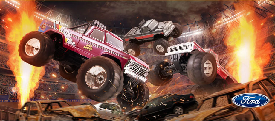 [ܼ] FMS11023RSFB [ROC HOBBY] FMS 1:10 Ford F100 Monster Truck RTR 2WD RS , First Blood - ͸,  