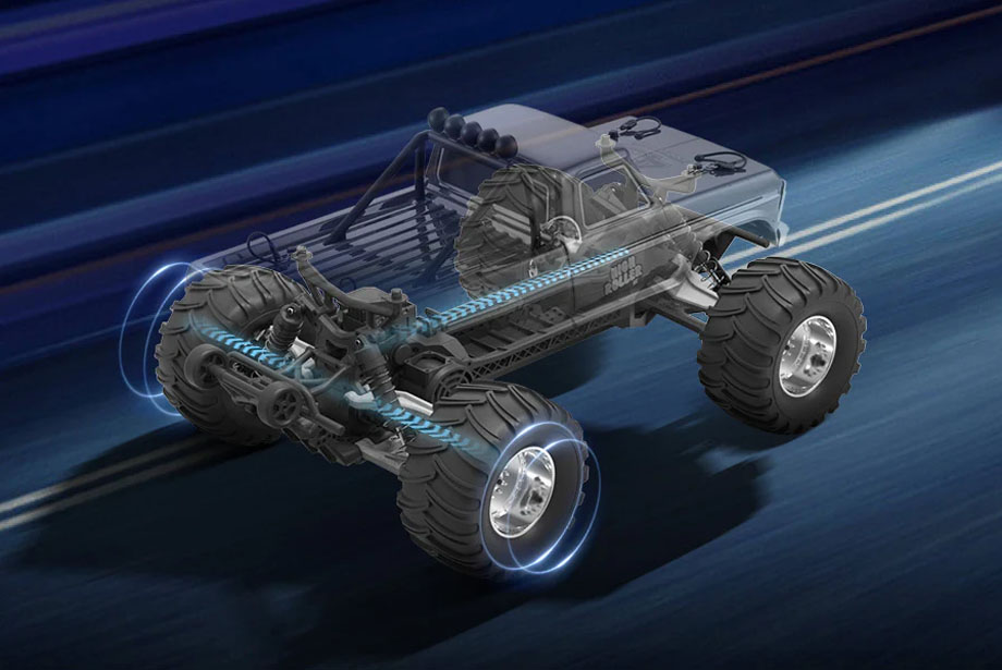 [ܼ] FMS11023RSFB [ROC HOBBY] FMS 1:10 Ford F100 Monster Truck RTR 2WD RS , First Blood - ͸,  