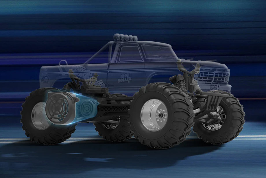 [ܼ] FMS11023RSFB [ROC HOBBY] FMS 1:10 Ford F100 Monster Truck RTR 2WD RS , First Blood - ͸,  