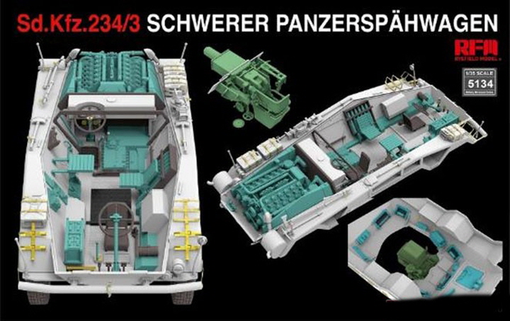 [���ܼ�] CRM5134 [RFM] CRM5134 1/35 Sd.Kfz.234/3 Schwerer Panzerspahwagen 7.5cm Stummel