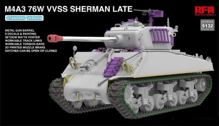 [���ܼ�] CRM5132 [RFM] CRM5132 1/35 M4A3 76W VVSS Sherman Late Standard Version