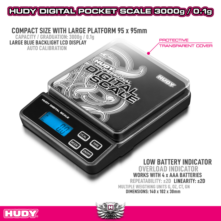 [���ܼ�] 107866 [HUDY] 107866 PROFFESIONAL DIGITAL POCKET SCALE 3000g/0.1g