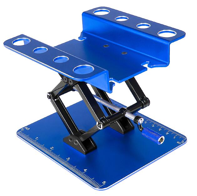 [���ܼ�] DTCS01005BL [DETAILS TECH] [DTCS01005BL] Aluminum 1/8 1/10 1/16 Adjustable RC Car Stand For Rc Car Repair Assembly Display 60-140mm(ī���ĵ�/����)