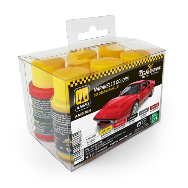 [ܼ] CG7866 [MIG AMMO] CG7866 Cobra Motor Maranello Colors Set