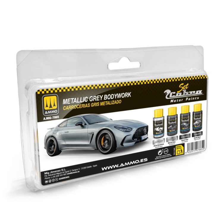 [ܼ] CG7865 [MIG AMMO] CG7865 Cobra Motor Metallic Grey Bodyworks Set