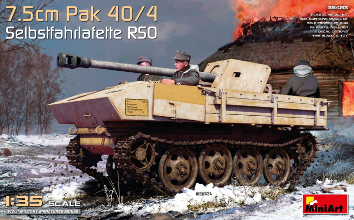 [ܼ] BE35483 [Miniart] BE35483 1/35 7.5cm Pak 40/4 Selbstfahrlafette RSO
