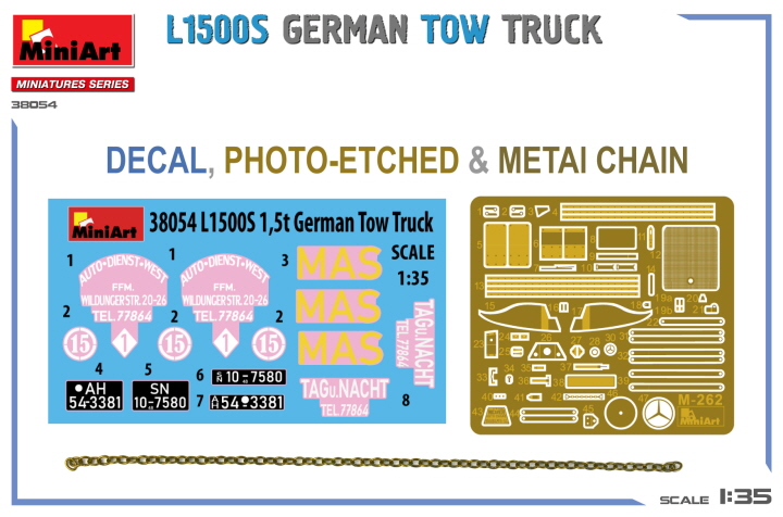 [ܼ] BE38054 [Miniart] BE38054 1/35 L1500S GERMAN TOW TRUCK