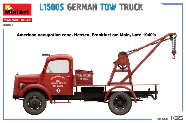 [ܼ] BE38054 [Miniart] BE38054 1/35 L1500S GERMAN TOW TRUCK