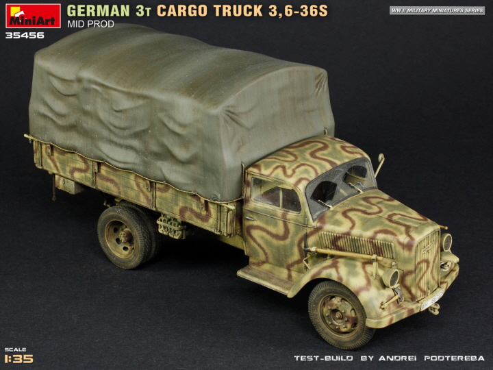[ܼ] BE35456 [Miniart] BE35456 1/35 German 3t Cargo Truck 3,6-36S Mid Prod