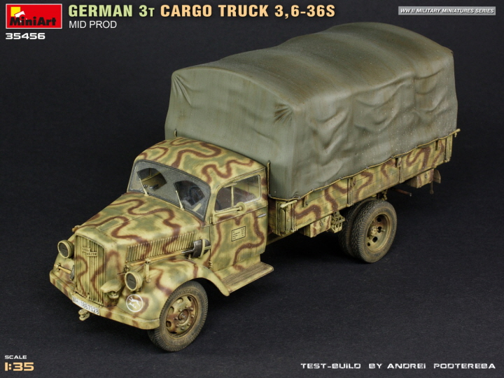 [ܼ] BE35456 [Miniart] BE35456 1/35 German 3t Cargo Truck 3,6-36S Mid Prod