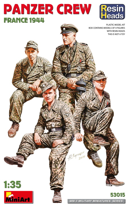 [ܼ] BE53015 [Miniart] BE53015 1/35 Panzer Crew. France 1944. Resin Heads