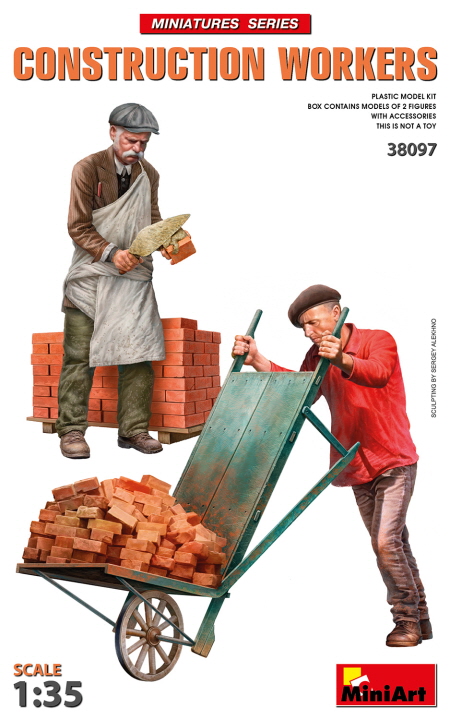 [ܼ] BE38097 [Miniart] BE38097 1/35 Construction Workers with Accessories