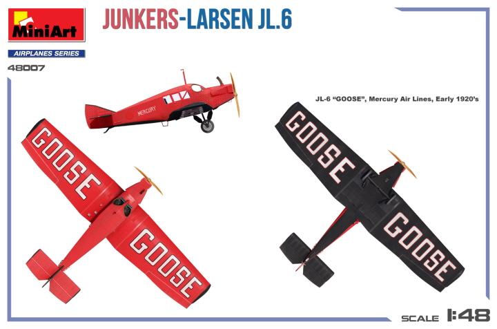 [ܼ] BE48007 [Miniart] BE48007 1/48 Junkers-Larsen JL.6