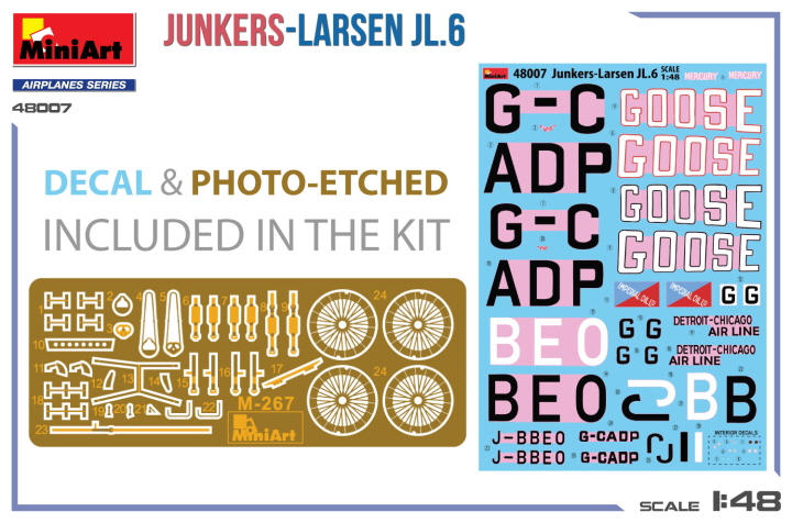 [ܼ] BE48007 [Miniart] BE48007 1/48 Junkers-Larsen JL.6