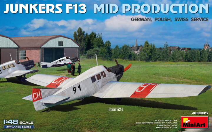 [ܼ] BE48005 [Miniart] BE48005 1/48 Junkers F13. Mid Prod. German, Polish, Swiss Service
