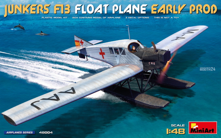 [ܼ] BE48004 [Miniart] BE48004 1/48 Junkers F13 Float Plane. Early Prod