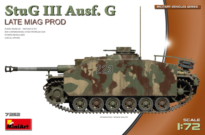 [ܼ] BE72112 [Miniart] BE72112 1/72 StuG III Ausf. G Late Miag Prod