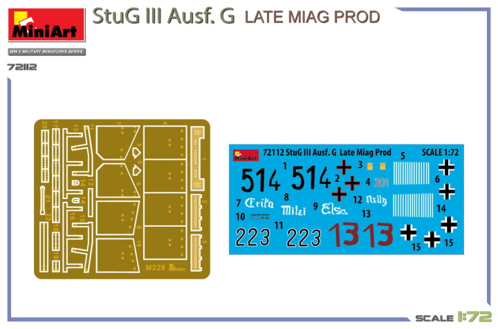 [ܼ] BE72112 [Miniart] BE72112 1/72 StuG III Ausf. G Late Miag Prod