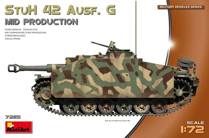 [ܼ] BE72115 [Miniart] BE72115 1/72 StuH 42 Ausf. G Mid Prod