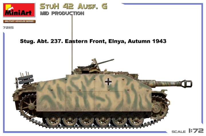 [ܼ] BE72115 [Miniart] BE72115 1/72 StuH 42 Ausf. G Mid Prod