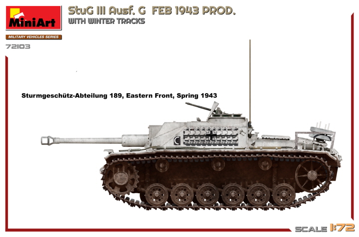 [ܼ] BE72103 [Miniart] BE72103 1/72 StuG III Ausf. G Feb 1943 Prod w/Winter Tracks